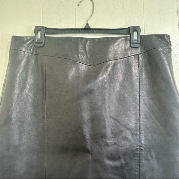 ANTONIO MELANI Soft Black Leather 100% Genuine Leather Pencil Skirt Size Large. - Picture 8 of 13